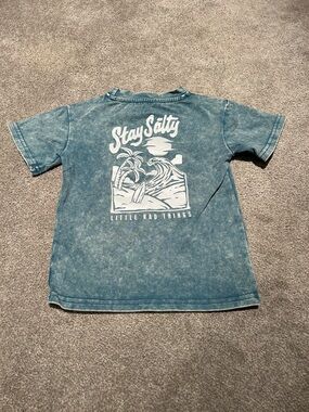 Kids' Stay Salty Graphic Tee - Washed Blue